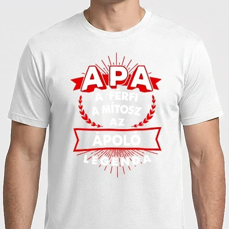 Férfi Imperial póló - APA a férfi a mítosz a legenda...ÁPOLÓ