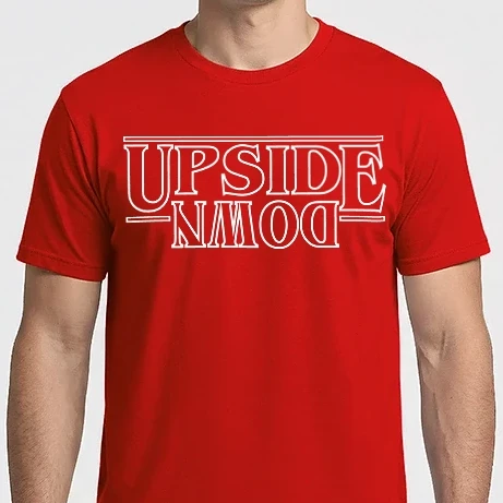 Férfi Imperial póló - Upside Down - outline