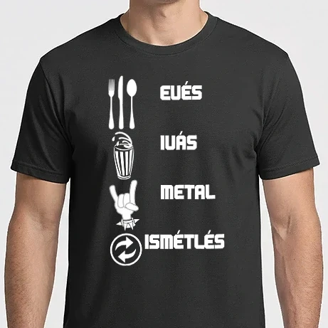 Férfi Imperial póló - Napirend Metalos - Átszínezhető minta