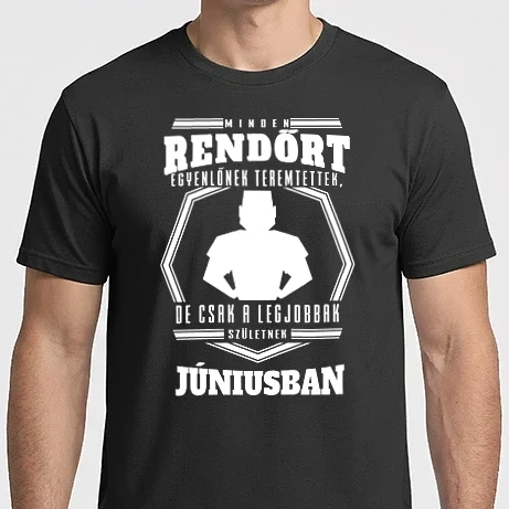 Férfi Imperial póló - Minden rendőrt egyenlőnek teremtettek, de csak a legjobbak....június