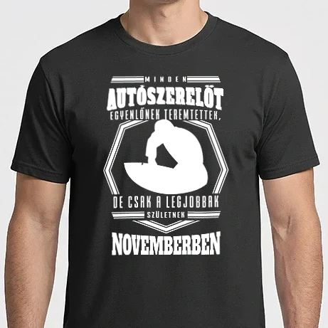 Férfi Imperial póló - Minden autószerelőt egyenlőnek teremtettek szülinap NOVEMBER