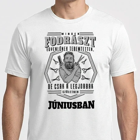 Férfi Imperial póló - Minden FODRÁSZT egyenlőnek teremtettek szülinap JÚNIUS férfi