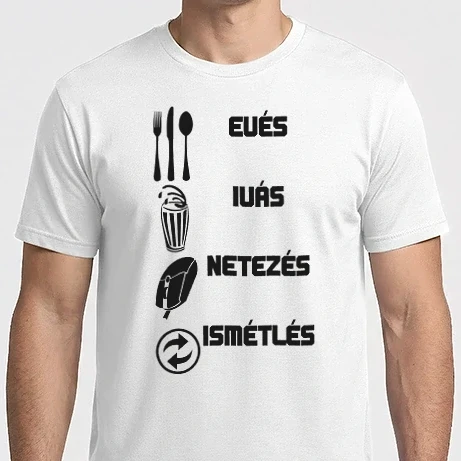 Férfi Imperial póló - Napirend Netezés - Átszínezhető minta