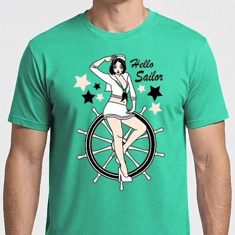 Férfi Imperial póló - Pin up Sailor