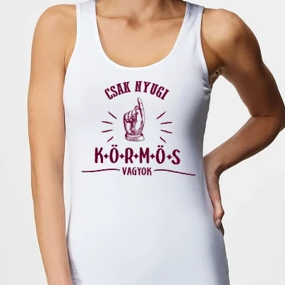 Női top - Csak nyugi...körmös