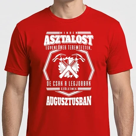 Férfi Imperial póló - Minden asztalos egyenlő AUGUSZTUS