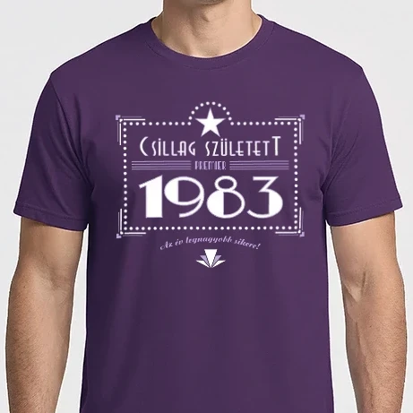 Férfi Imperial póló - csillag-1983-pink