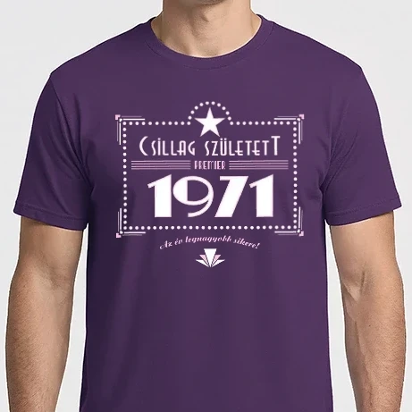 Férfi Imperial póló - csillag-1971-pink
