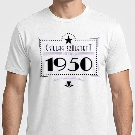 Férfi Imperial póló - csillag-1950-pink