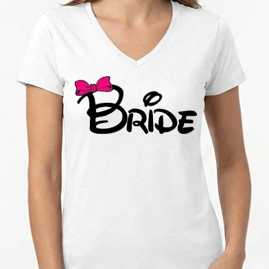 Női V-nyakú póló - Bride #01 - LBP