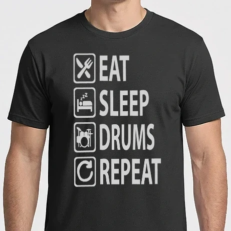 Férfi Imperial póló - Eat Sleep Drum Repeat