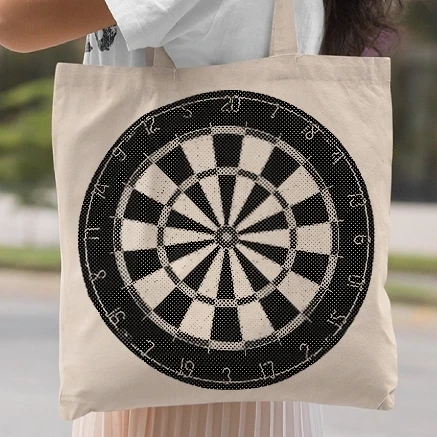 Vászontáska - Dartboard Halftone 02 - TDS