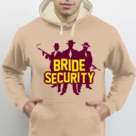 Férfi DUO kapucnis Pulcsi - Bride Security