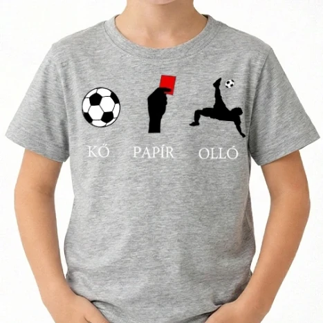 Uniszex gyerek Póló - Kő-Papír-Olló #02 - Y0