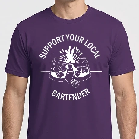 Férfi Imperial póló - Support your local bartender