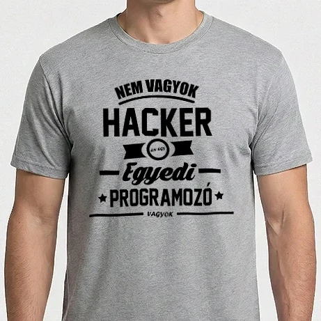 Férfi Imperial póló - Nem vagyok hacker, én egy egyedi programozó vagyok