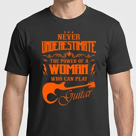 Férfi Imperial póló - Never underestimate the power of a guitar woman