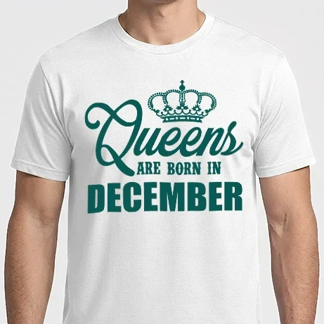 Férfi Imperial póló - Queens are born in - December