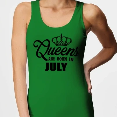 Női top - Queens are born in - July