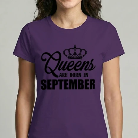 Női Imperial póló - Queens are born in - September