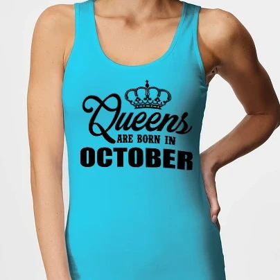 Női top - Queens are born in - October