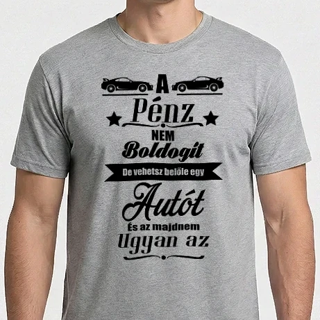 Férfi Imperial póló - A pénz nem boldogít, de vehetsz belőle egy autót