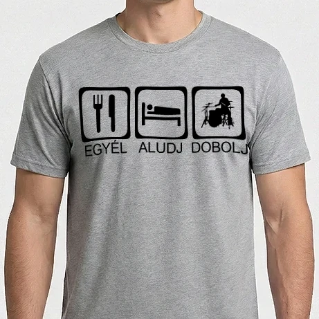 Férfi Imperial póló - Egyél, aludj, dobolj
