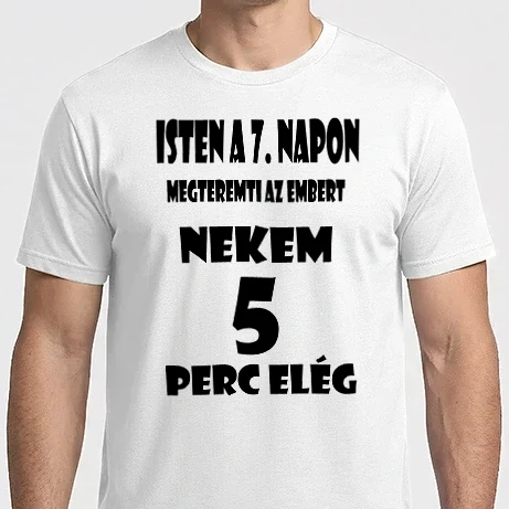 Férfi Imperial póló - Isten a hetedik napon...