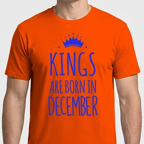 Férfi Imperial póló - Kings are born in - December