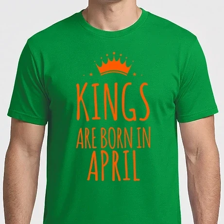 Férfi Imperial póló - Kings are born in - April