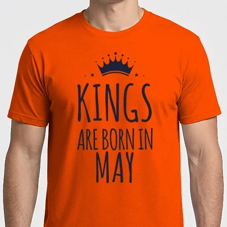 Férfi Imperial póló - Kings are born in - May