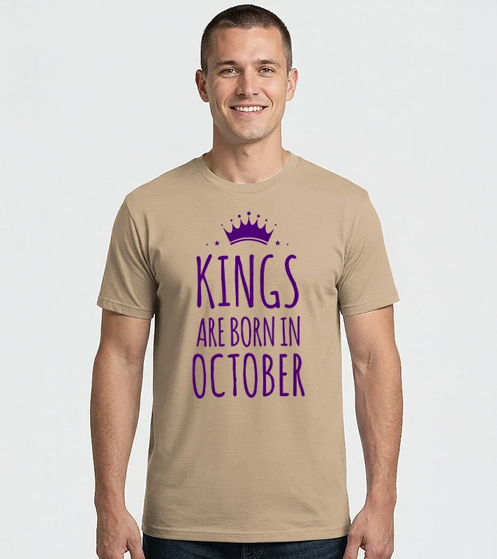 Kings are born in - October – Férfi Imperial póló