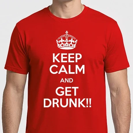 Férfi Imperial póló - keep calm and get drunk