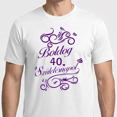 Férfi Imperial póló - Boldog születésnapot - 40