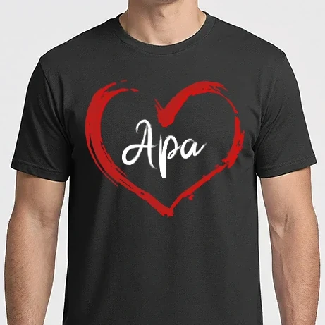 Férfi Imperial póló - Apa - szívben