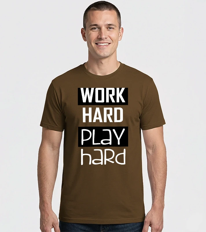 work hard_play hard_2c – Férfi Imperial póló
