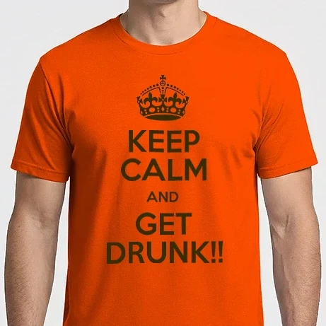 Férfi Imperial póló - get drunk black