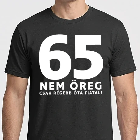 Férfi Imperial póló - 65 - nem öreg, csak régebb óta fiatal! - fehér