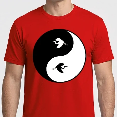 Férfi Imperial póló - madaras Ying Yang