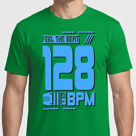 Férfi Imperial póló - Feel The Beat - 128 BPM (Shadow)