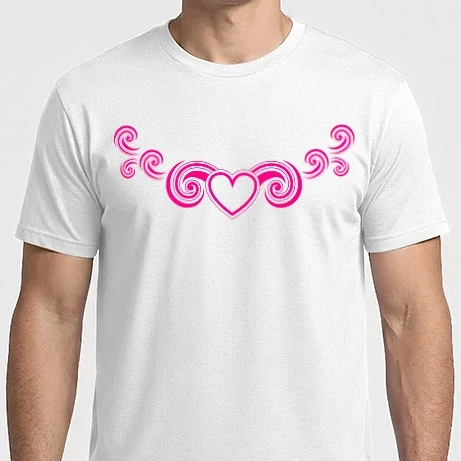 Férfi Imperial póló - Szív minta