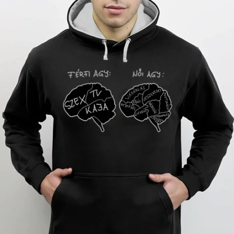 Férfi DUO kapucnis Pulcsi - Különbség