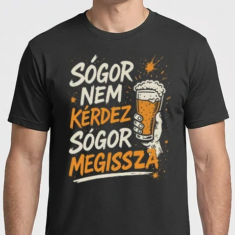 Férfi Imperial póló - Sógor nem kérdez sógor megissza sörös