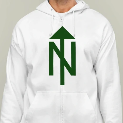 Férfi cipzáras kapucnis pulcsi - Észak