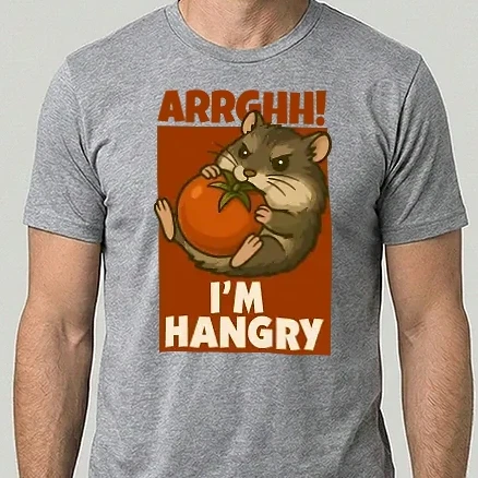 Férfi Alap póló - Hangry hamster