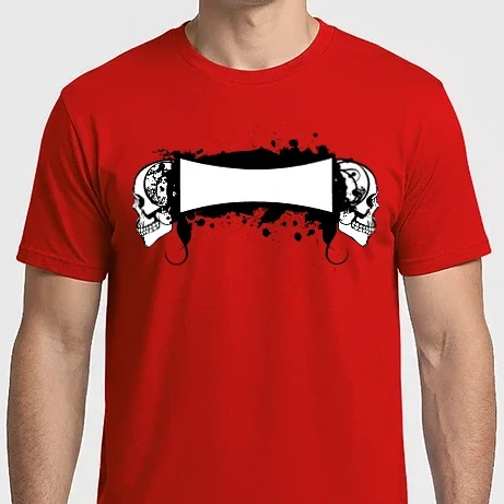 Férfi Imperial póló - bannerskull_sotet alap