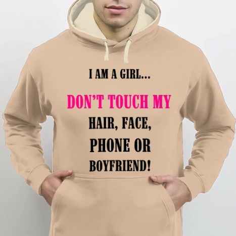 Férfi DUO kapucnis Pulcsi - Don't touch!