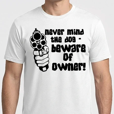 Férfi Imperial póló - Never mind the dog beware of the owner