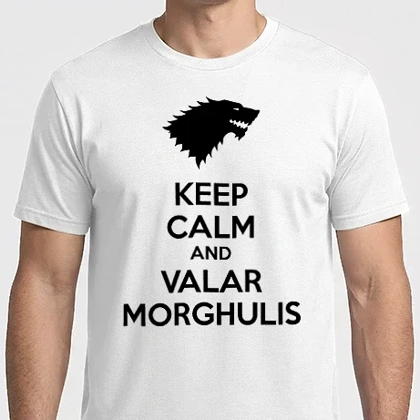 Férfi Imperial póló - KEEP CALM AND VALAR MORGHULIS - Trónok harca minta
