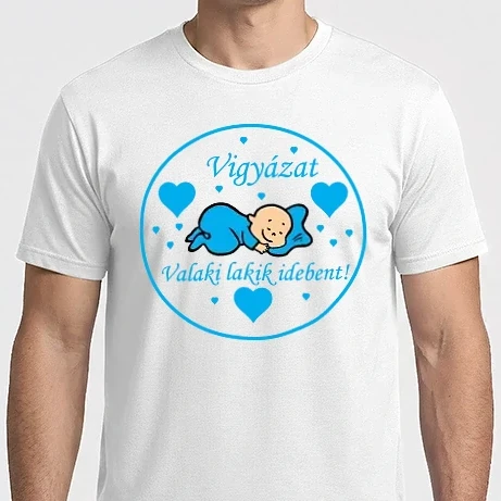 Férfi Imperial póló - Vigyázat_Valaki lakik idebent! fiú